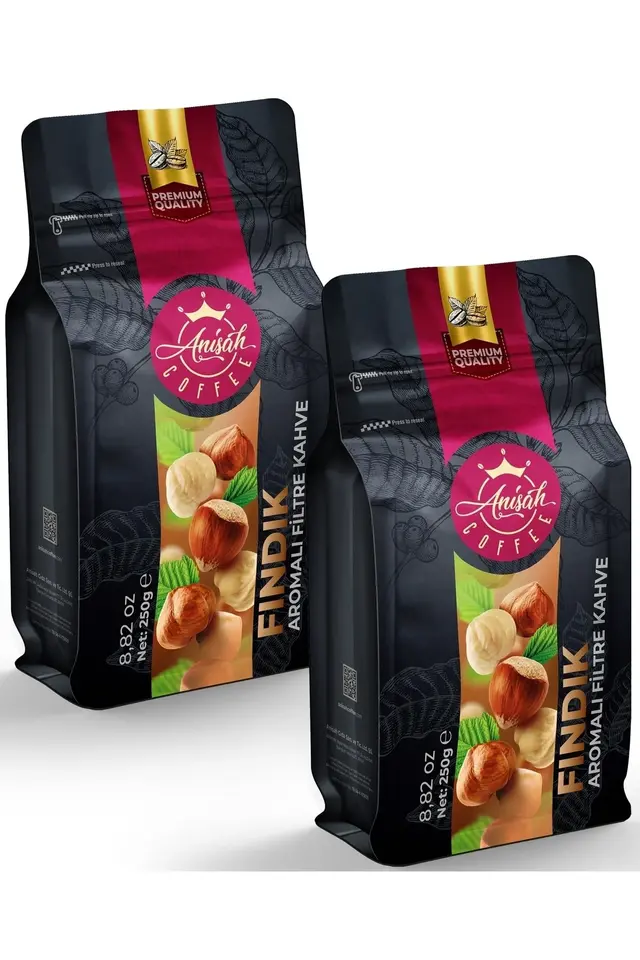 Anişah Fındık Aromalı Filtre Kahve 2 X 250 Gr 2'li Set - Aromalı Filtre Kahveleri