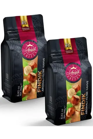 Anişah Fındık Aromalı Filtre Kahve 2 X 250 Gr 2'li Set - Aromalı Filtre Kahveleri