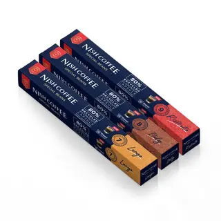 Nish Coffee Nespresso Uyumlu Kapsül Kahve 3'lü Set (Lungo,Italy,Risteretto)-30 Adet