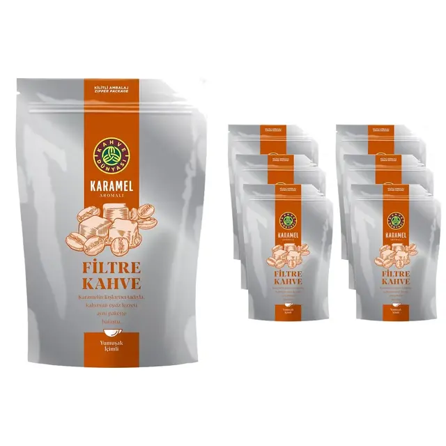 Kahve Dünyası Karamel Aromalı Öğütülmüş Filtre Kahve 1.5 kg (6 x 250 g)