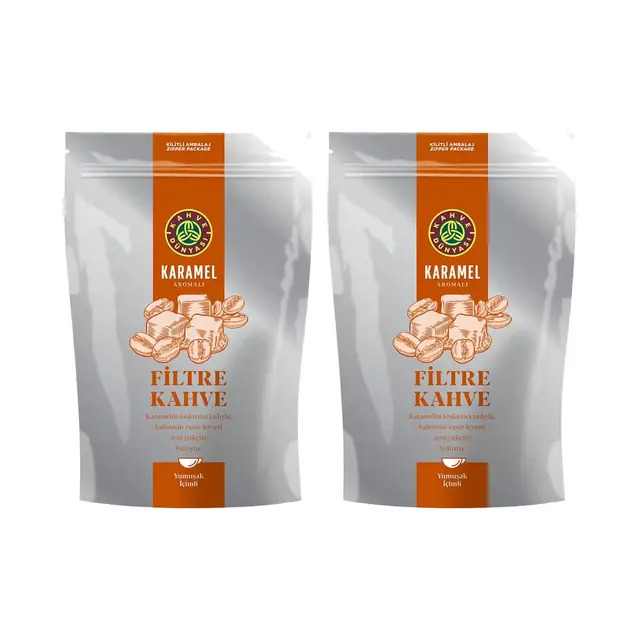 Kahve Dünyası Karamel Aromalı Öğütülmüş Filtre Kahve 500 g (2 x 250 g)