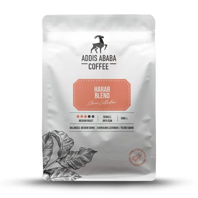Harar Blend Kavrulmuş Çekirdek Kahve 1000 Gr