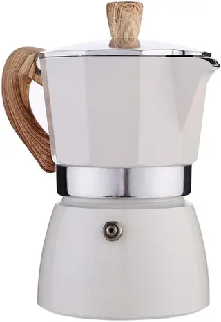 CoffeeHutt Aloha Hes-6 Moka Pot White