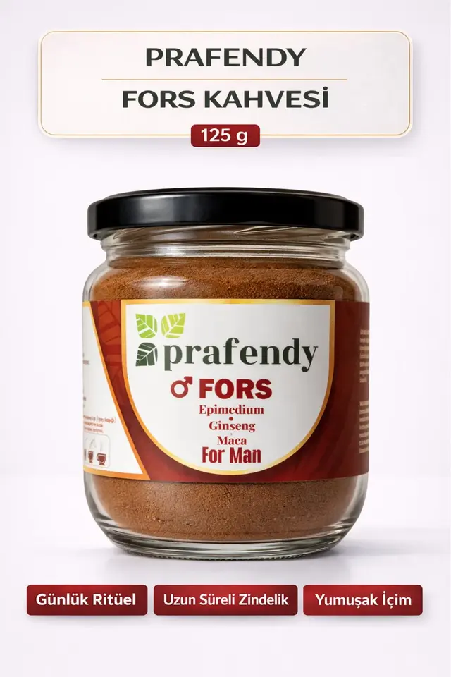 PRAFENDY FORS Epimedium-Gingseng Karışımlı Erkeklere Özel Kahve 125g