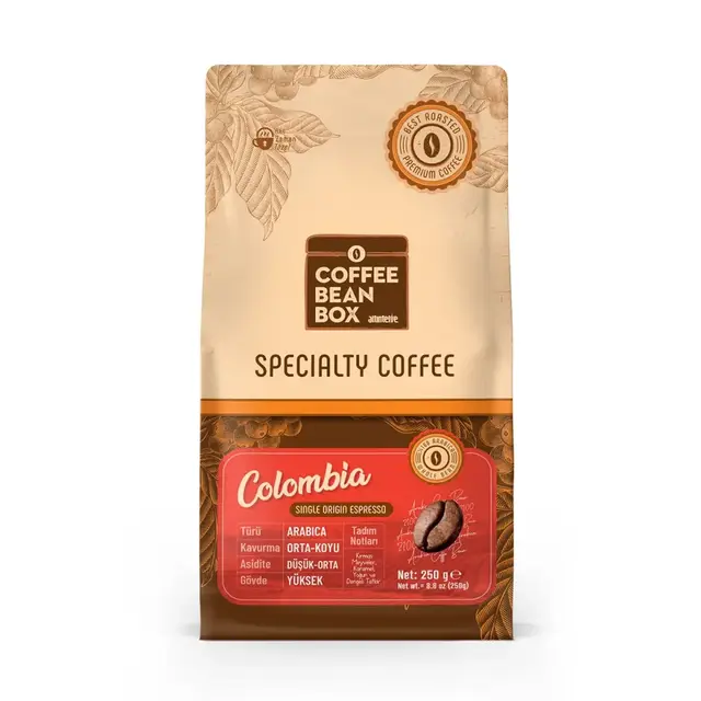 CoffeeBeanBox Colombia Single Origin Espresso Çekirdek Kahve 250 gr