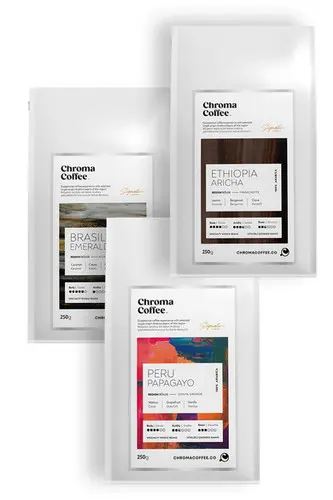 Chroma Coffee Signature Series Çekirdek Kahve Seti-5 %100 Nitelikli Arabica