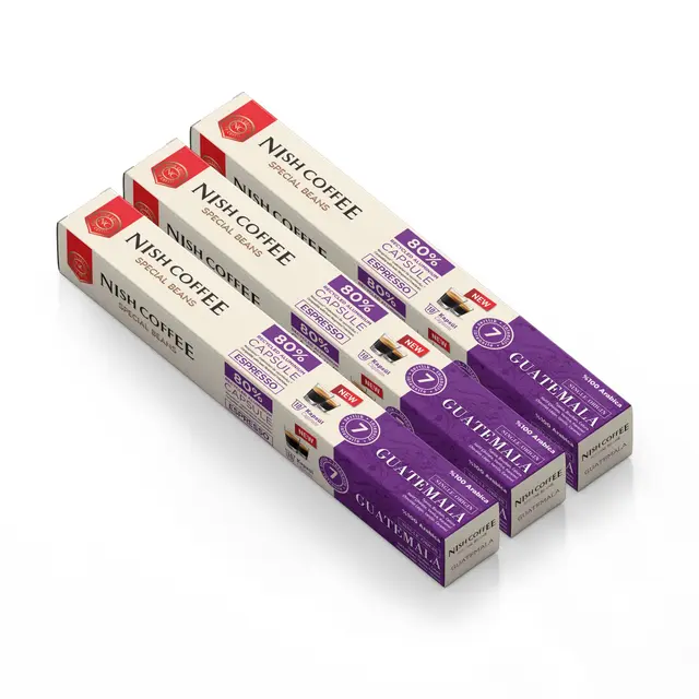 Nish Coffee Single Orijin Kapsül Kahve Guatemala (Nespresso Uyumlu) 3lü Set (30 Kapsül)