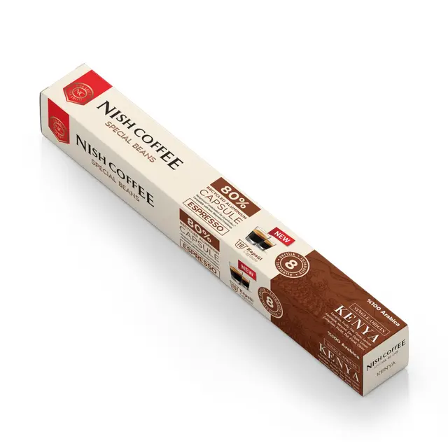 Nish Coffee Single Orijin Kapsül Kahve Kenya (Nespresso Uyumlu)-10 Adet