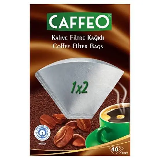 Kahve Filtre Kağıdı Caffeo 1X2 / 40 (Beyaz)