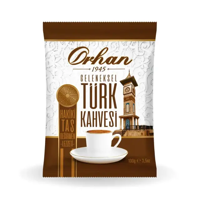 Orhan Türk Kahvesi 100 gr – Taş Değirmen Öğütülmüş Geleneksel Türk Kahvesi