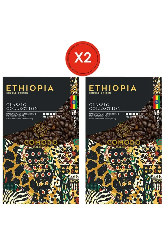 Comodo Coffee Etiyopya Kahvesi 2 X 250 gr Fırsat Paketi