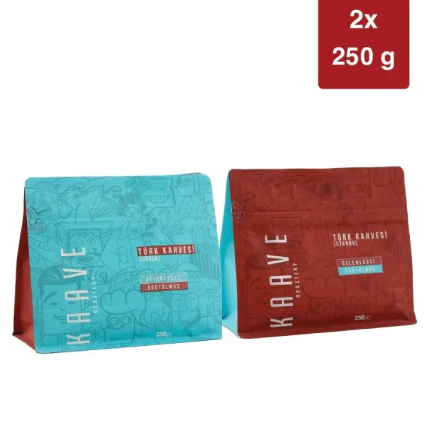 Türk Kahvesi Turkuaz 250 Gr + Türk Kahvesi İstanbul 250 Gr 2'li Tanışma Paketi