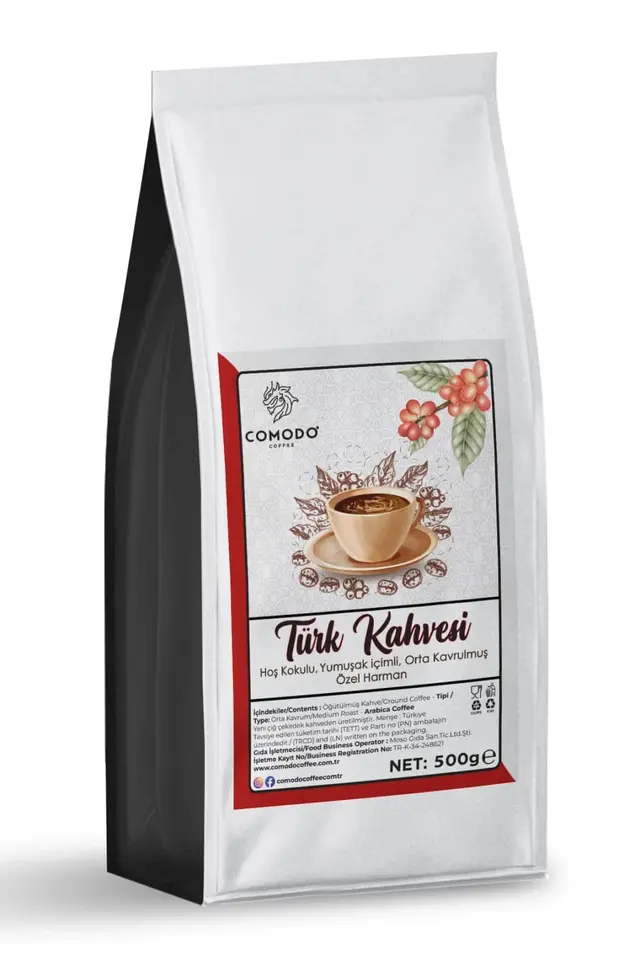 Comodo Coffee Geleneksel Türk Kahvesi 500 gr Taze Öğütülmüş Taş Değirmen
