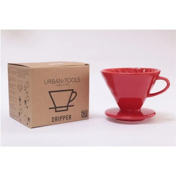 V60 02 SERAMIK KAHVE DEMLEME KIRMIZI