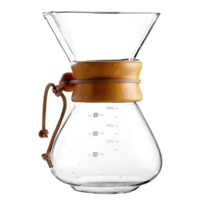 Chemex - 3 Cup 400 ml Ahşap Tutacaklı Kahve Demleme