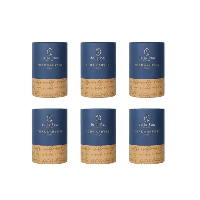De La Pau Premium Türk kahvesi 250 gr x 6 adet (Silindir Kutu)