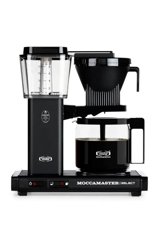 Mat Siyah | Moccamaster Select Filtre Kahve Makinesi Cam Potlu
