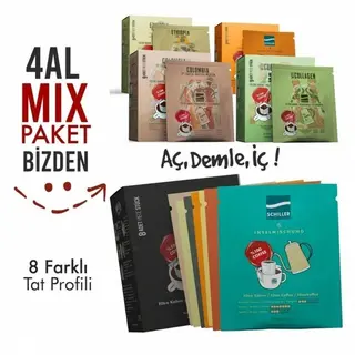Aç Demle İç Filtre Kahve-4 Al 8 li Karışık Mix Paket Bizden