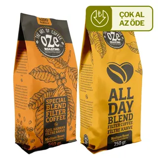 All Day Blend ve Special Blend Filtre Kahve Tanışma Seti 2'li 250G - Taze Blend Filtre Kahveler