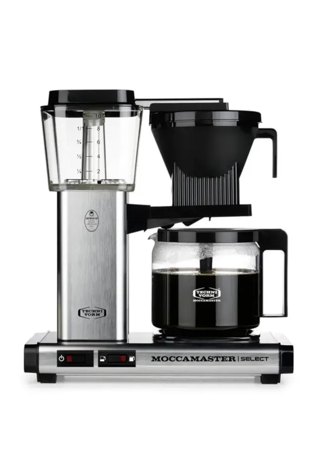 Fırçalı Gri | Moccamaster Select Filtre Kahve Makinesi Cam Potlu