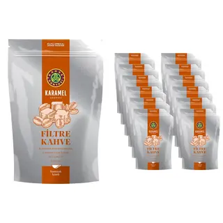 Kahve Dünyası Karamel Aromalı Öğütülmüş Filtre Kahve 3 kg (12 x 250 g) Koli
