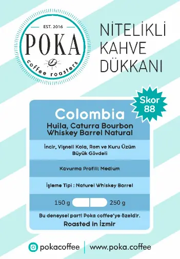 YENİ - COLOMBIA BOURBON WHISKEY BARREL NATURAL