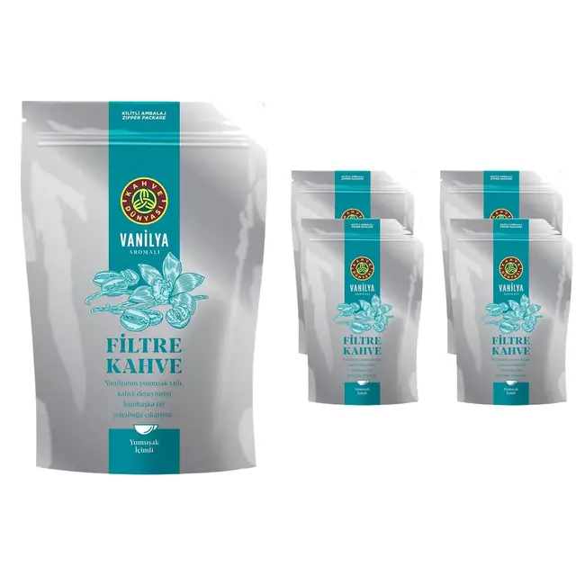 Kahve Dünyası Vanilya Aromalı Öğütülmüş Filtre Kahve 1 Kg (4 x 250 g)