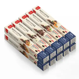 Nish Coffee Aromalı Kapsül Kahve 10'lu Set (2xKaramel-2xVanilya-2xÇikolata-2xFındık-2xPortakal) - 100 Adet