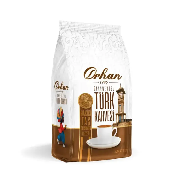 Orhan Türk Kahvesi 500 gr – Taş Değirmen Öğütülmüş Geleneksel Türk Kahvesi